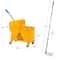 Mind Reader Bucket with Wringer and Mop Set, 22 Qt (5.5 Gallon), Floor Cleaning, Wheels, 16.25"L x 10.75"W x 24.5"H, Yellow